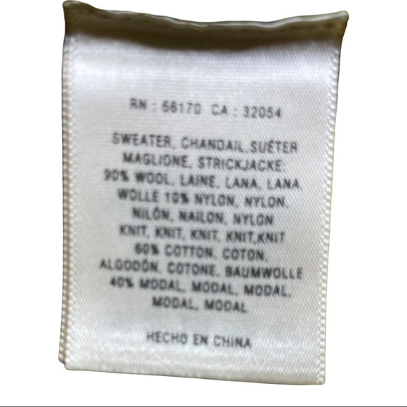 Pilcro and the letter press wool & cotton cable knit style V neck size medium - Picture 9 of 9